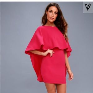 Backless cape dress